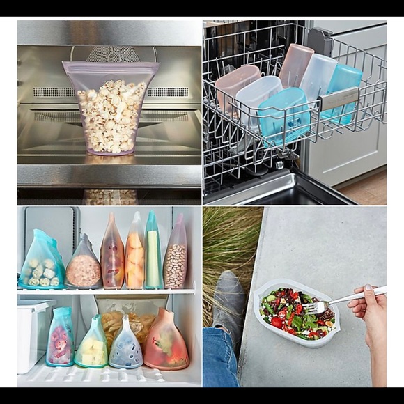 Zip Top Reusable Silicone Food Storage Bags and Containers - Picture 4 of 5